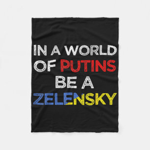 Jag Står Med Ukraina I En Värld Av Putins Var En Z Fleecefilt