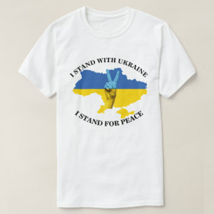 JAG STÅR MED UKRAINA - JAG STÅR FÖR FRED T SHIRT