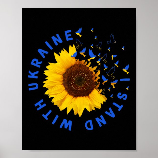 Jag Står Med Ukraina Judisk Bed För Ukraina Stöd Poster (Framsidan)