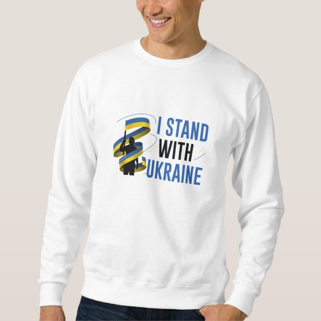 Jag Står Med Ukraina Lång Ärmad Tröja (Framsida)