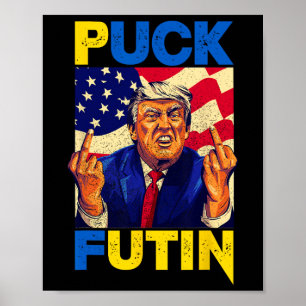 Jag Står Med Ukraina Meme Trump Puck Futin Vintage Poster