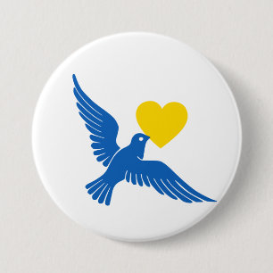 Jag står med Ukraina! Pin Knapp