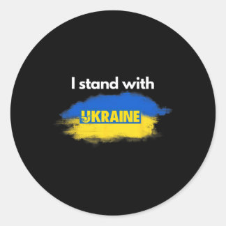Jag Står Med Ukraina Runt Klistermärke