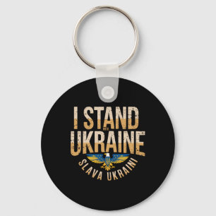 Jag Står Med Ukraina Slava Ukraini Ära åt Ukraina Nyckelring