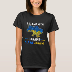 Jag Står Med Ukraina Slava Ukraini Stöd Frihet T Shirt