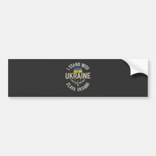 Jag står med Ukraina Slava Ukrainini Bildekal