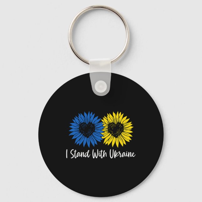 Jag Står Med Ukraina Solros Kvinnor Flicka  Nyckelring (Framsida)