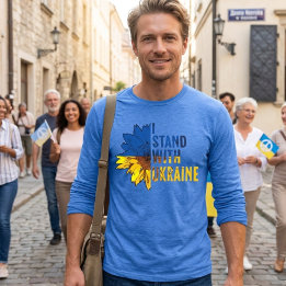 Jag står med Ukraina. Solros symbol för fred. T Shirt
