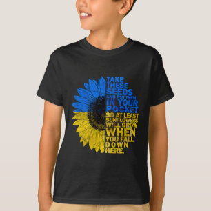 Jag Står Med Ukraina Solros Ukraina Flagga Stöd T Shirt