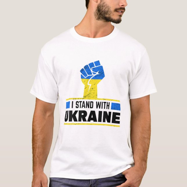 Jag står med Ukraina som Pride T Shirt (Framsida)