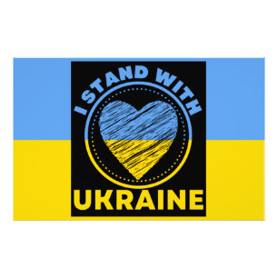 JAG STÅR MED UKRAINA - STÖD FOTOTRYCK