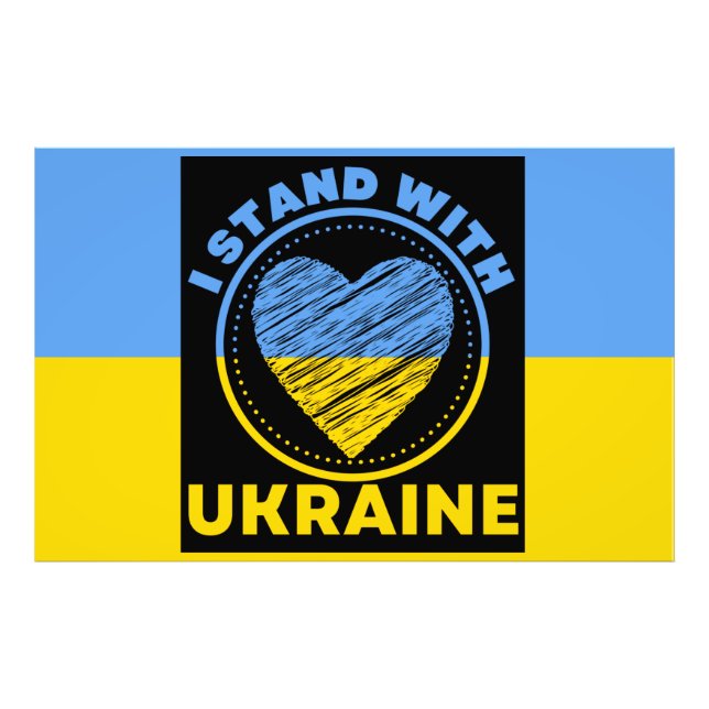 JAG STÅR MED UKRAINA - STÖD FOTOTRYCK (Framsidan)