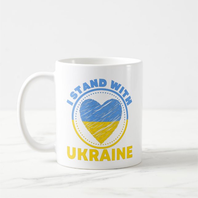JAG STÅR MED UKRAINA - STÖD KAFFEMUGG (Vänster)