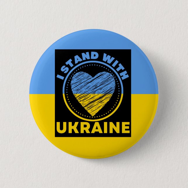 JAG STÅR MED UKRAINA - STÖD KNAPP (Framsida)