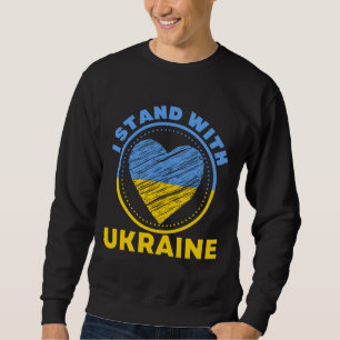JAG STÅR MED UKRAINA - STÖD LÅNG ÄRMAD TRÖJA