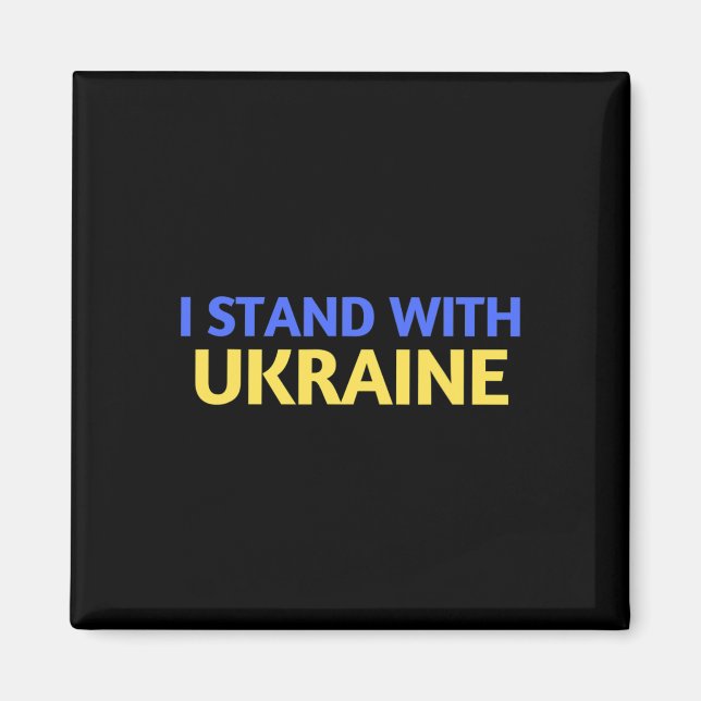 Jag Står Med Ukraina Stöd Och Ber För Ukraina  Magnet (Framsidan)
