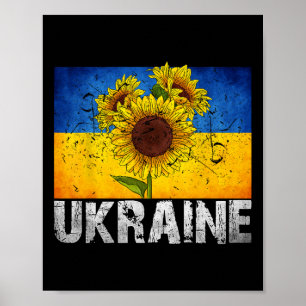Jag Står Med Ukraina Stöd Solros Ukrainsk F Poster