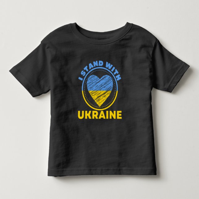 JAG STÅR MED UKRAINA - STÖD T SHIRT (Framsida)