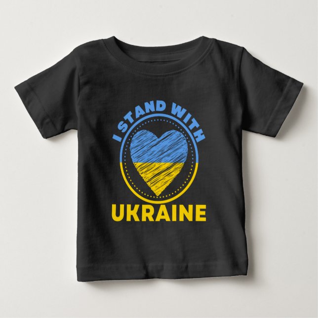 JAG STÅR MED UKRAINA - STÖD T SHIRT (Framsida)