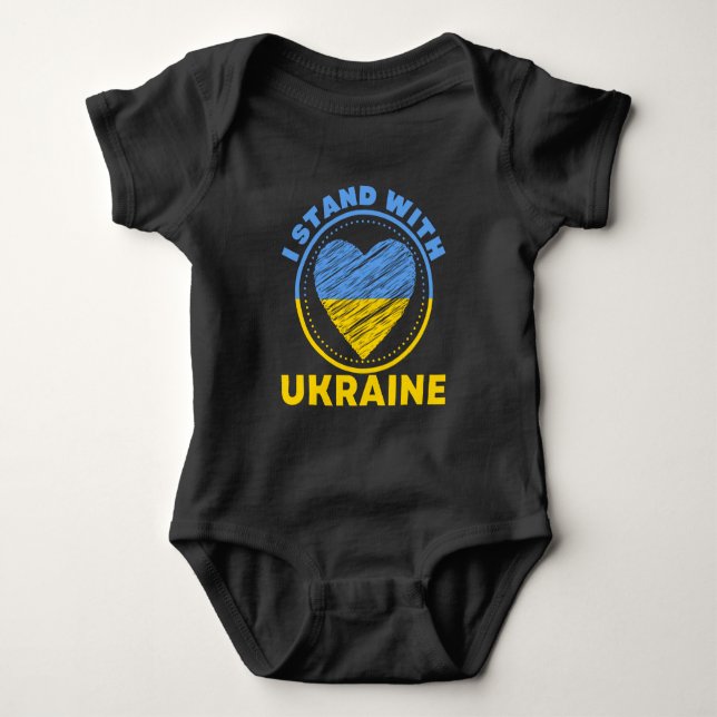 JAG STÅR MED UKRAINA - STÖD T SHIRT (Framsida)