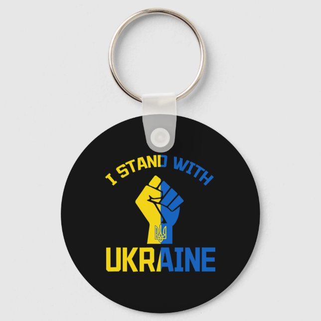 Jag Står Med Ukraina - Stöd Ukraina - Be För  Nyckelring (Framsida)