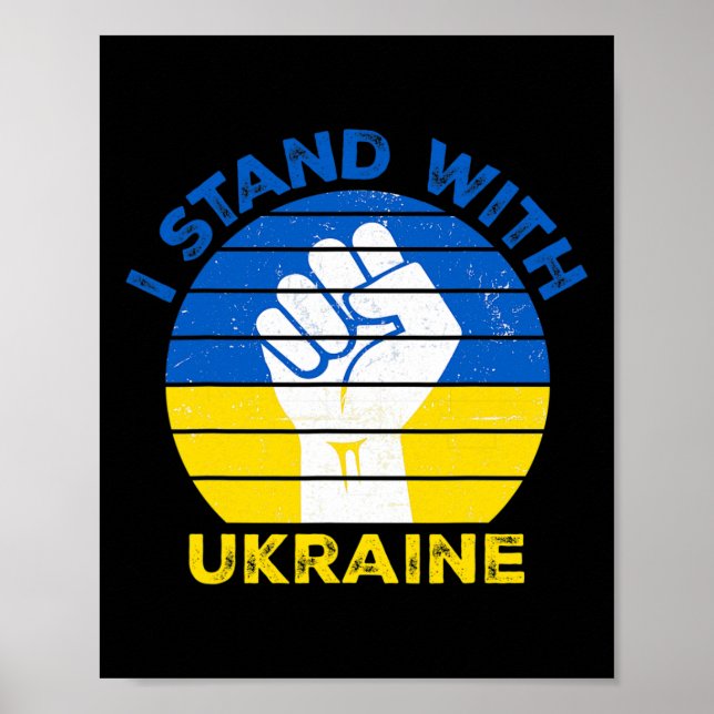 Jag Står Med Ukraina - Stöd Ukraina - Be För  Poster (Framsidan)