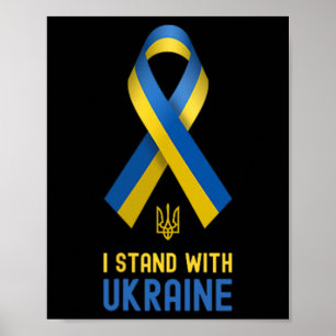 Jag Står Med Ukraina Stöd Ukraina Krig Ukrainsk Poster