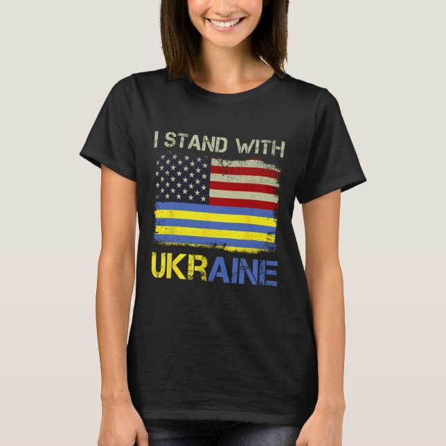 Jag Står Med Ukraina Stöd Ukraina  T Shirt (Framsida)