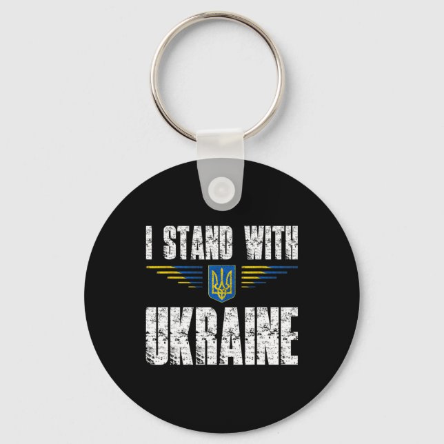 Jag Står Med Ukraina Stöd Ukraina Trident Ukrai Nyckelring (Framsida)