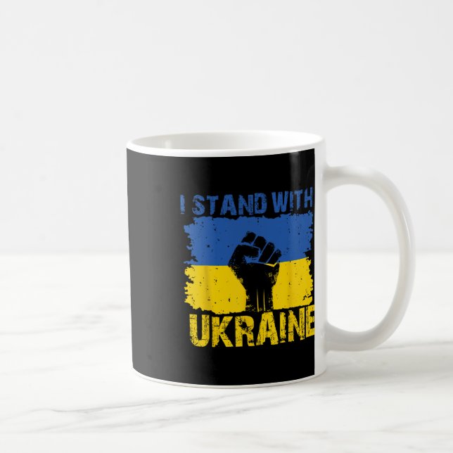 Jag Står Med Ukraina - Stöd Ukraina Ukrainsk F Kaffemugg (Höger)