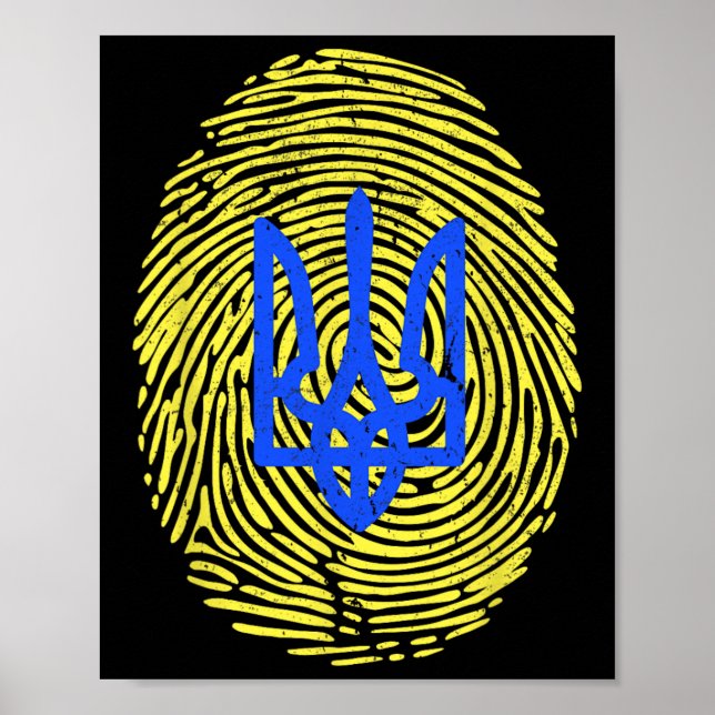 Jag Står Med Ukraina - Stöd Ukraina Ukrainsk F Poster (Framsidan)