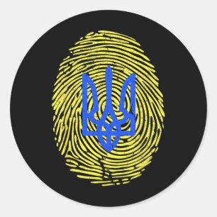 Jag Står Med Ukraina - Stöd Ukraina Ukrainsk F Runt Klistermärke