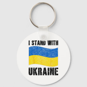 Jag Står Med Ukraina Stöd Ukraina Ukrainsk Flagga Nyckelring