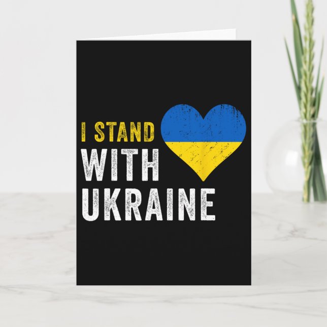 Jag Står Med Ukraina Stoppa Putin Stoppa Krig Stöd Kort (Framsida)