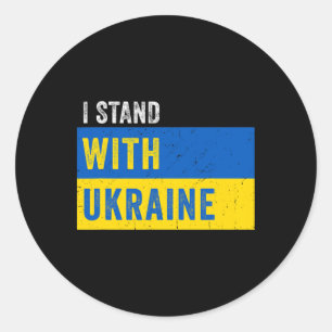 Jag Står Med Ukraina Stoppa Putin Stoppa Krig Stöd Runt Klistermärke