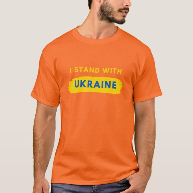 Jag står med Ukraina T-Shirt (Framsida)