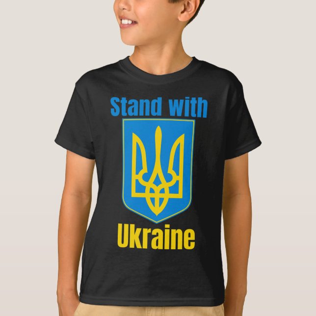 Jag Står Med Ukraina T-Shirt Jag Stöder Ukrainsk (Framsida)