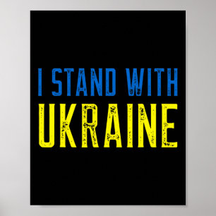 Jag Står Med Ukraina Tröja Stöd Och Be För Uk Poster