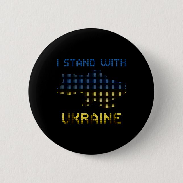 Jag Står Med Ukraina Tröja Ukraina Karta Ukraina F Knapp (Framsida)