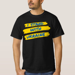 Jag står med Ukraina, Ukraina Flagga T-Shirt