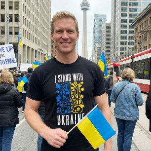 Jag står med Ukraina. Ukrainas treudd. T Shirt