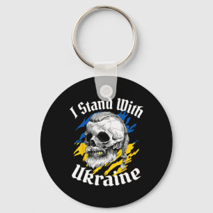 Jag Står Med Ukraina Ukrainsk Flagga Ukraina Vikin Nyckelring