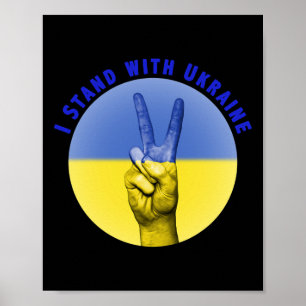 Jag Står Med Ukraina Ukrainsk Flagga Ukrainare Puc Poster