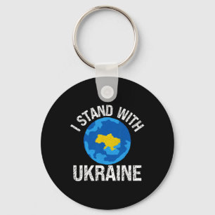 Jag Står Med Ukraina Världskarta Stöd Stöd Ukr Nyckelring