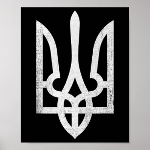Jag Står Med Ukrainas Flagga Hjärta Ukrainsk Kärle Poster