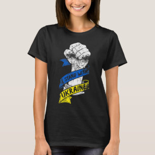 Jag Står Med Ukrainas Flagga Power Band Stöd Ukr T Shirt