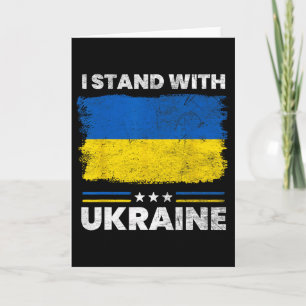 Jag Står Med Ukrainas Flagga - Ukrainsk Flagga - U Kort