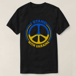 Jag står med Ukrainas fredssymbol T Shirt