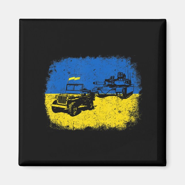 Jag står med Ukrainas Roligt Ukrainas Farmer Steal Magnet (Framsidan)