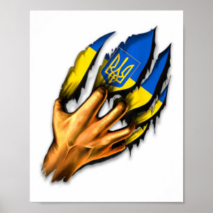 Jag Står Med Ukrainas Vapen Ukraine-stöd Poster